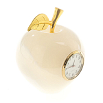 Часы настольные в виде яблока из натурального камня Оникс Stone Clock варинант исполнения - 4 | Loft Concept в Липецке