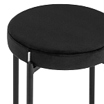 Табурет с мягким круглым сиденьем RIO Black варинант исполнения - 4 | Loft Concept в Липецке