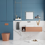 Настенное зеркало квадратной формы в металлической раме золотого цвета CORNER MIRROR GOLD варинант исполнения - 2 | Loft Concept в Липецке