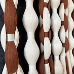 Дизайнерский Декор на стену с кисточками из хлопковых нитей wall panel Thread brushes варинант исполнения - 3 | Loft Concept в Липецке