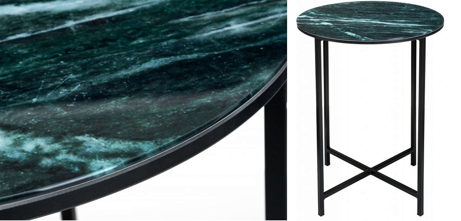 Приставной стол Zermatt Side Table round malachite Приставной стол Zermatt Side Table round malachite - Loft-Concept в Липецке