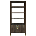 Стеллаж со стеклянными полками Elsa Dreams Walnut варинант исполнения - 7 | Loft Concept в Липецке