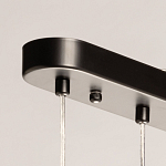 Люстра с 3-мя плафонами волнообразной формы цвета янтарь и 2-мя прозрачными шарообразными плафонами Lucid Rain  варинант исполнения - 10 | Loft Concept в Липецке