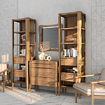 Комод из массива дуба с 3-мя ящиками Tasteful Furniture варинант исполнения - 3 | Loft Concept в Липецке