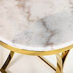 Кофейный столик на подстолье золотого цвета Noelle варинант исполнения - 4 | Loft Concept в Липецке