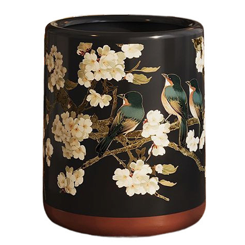 Мусорное ведро в китайском стиле Flower Trash Can Мульти Мусорное ведро в китайском стиле Flower Trash Can Мульти в Липецке | Loft Concept