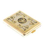 Портсигар на 20 сигарет с гравюрой Герба РФ в подарочной коробке Metal Cigarettes Cases варинант исполнения - 3 | Loft Concept в Липецке