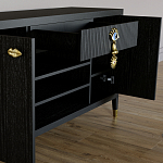 Комод-буфет Elsa Dreams Black с открытыми полками   варинант исполнения - 1 | Loft Concept в Липецке