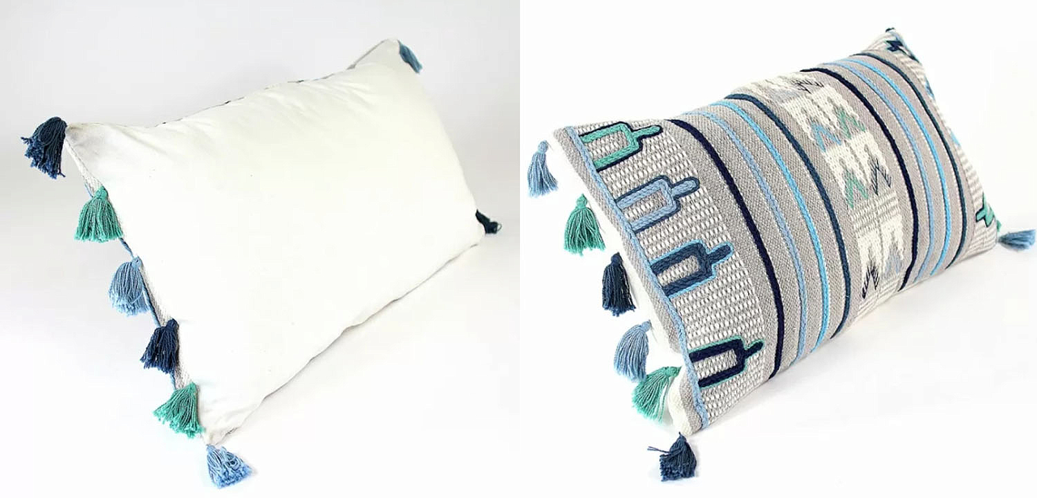 Чехол на подушку Blue Ikat Чехол на подушку Blue Ikat - Loft-Concept в Липецке