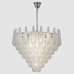Люстра с подвесками из рифленного стекла в форме капель Textured Glass Chandelier варинант исполнения - 9 | Loft Concept в Липецке