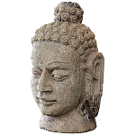 Статуэтка из камня Голова Будды Stone Buddha Head варинант исполнения - 1 | Loft Concept в Липецке