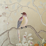 Обои ручная роспись Temple Newsam White Gold gilded silk варинант исполнения - 5 | Loft Concept в Липецке