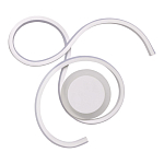 Бра белого цвета с изогнутыми световыми линиями и круглым основанием Luke Lampco Tracer Lamp варинант исполнения - 1 | Loft Concept в Липецке