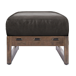 Банкетка Duncan винтажная черная кожа варинант исполнения - 2 | Loft Concept в Липецке