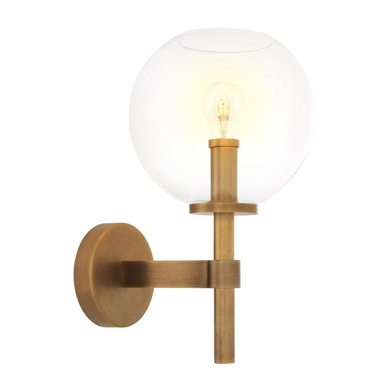 Бра Wall Lamp Jade Латунь Прозрачный (Transparent) Бра Wall Lamp Jade Латунь Прозрачный (Transparent) в Липецке | Loft Concept