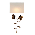 Бра с  каркасом в виде цветков розы и тканевым абажуром Flowers and Fox Roses варинант исполнения - 1 | Loft Concept в Липецке