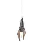 Подвесной светильник с черной металлической основой и рельефным плафоном Glass Pod варинант исполнения - 1 | Loft Concept в Липецке