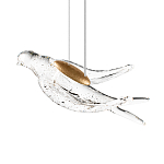 Подвесной светильник с прозрачной стеклянной птичкой Serip Voa варинант исполнения - 1 | Loft Concept в Липецке