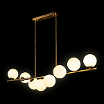 Люстра на штанге с 8-ю белыми шарообразными плафонами Bubble Chandelier варинант исполнения - 3 | Loft Concept в Липецке