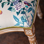 Стул из массива бука бежевый с изображением птиц в саду Beige Green Chinoiserie Blue Bird Chair варинант исполнения - 4 | Loft Concept в Липецке