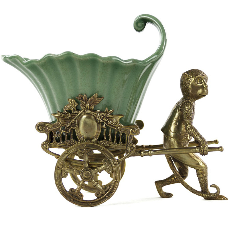 Чаша Monkey and Cart Зеленый шалфей Бронза Чаша Monkey and Cart Зеленый шалфей Бронза в Липецке | Loft Concept