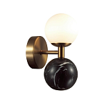 Бра с шарообразным матовым плафоном и шаром из камня на металлическом основании Orb Essence варинант исполнения - 7 | Loft Concept в Липецке