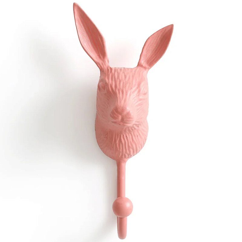 Настенный крючок в виде зайца Hare Wall Hook Pink Розовый Настенный крючок в виде зайца Hare Wall Hook Pink Розовый в Липецке | Loft Concept