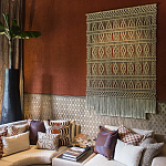 Панно на стену плетеное Макраме бежевый цвет  варинант исполнения - 9 | Loft Concept в Липецке