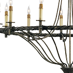 Люстра двухъярусная с отделкой в виде веревки Black Light Profile варинант исполнения - 1 | Loft Concept в Липецке