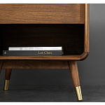 Прикроватная деревянная тумба с ящиком и нишей для хранения Moon Walnut Furniture варинант исполнения - 4 | Loft Concept в Липецке