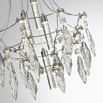 Люстра подвесная из металла с хрустальными подвесками прозрачного цвета Quasar 41 варинант исполнения - 9 | Loft Concept в Липецке