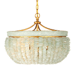 Подвесной светильник с каскадом из стеклянных декоративных элементов на золотом каркасе Shining Sea Glass варинант исполнения - 4 | Loft Concept в Липецке