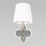 Бра с белым текстильным абажуром и фигурным основанием с зеркальной вставкой Vitorino варинант исполнения - 24 | Loft Concept в Липецке