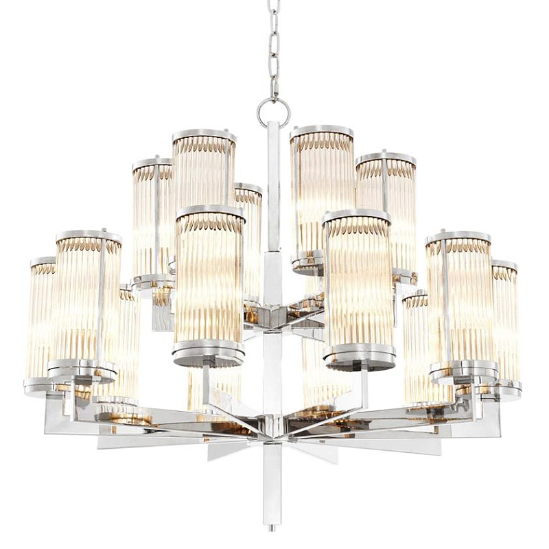 Люстра Chandelier Claridges Никель Прозрачный (Transparent) Люстра Chandelier Claridges Никель Прозрачный (Transparent) в Липецке | Loft Concept