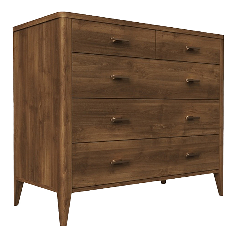 Комод из массива бука с 5-ю ящиками Tasteful Furniture Коричневый Комод из массива бука с 5-ю ящиками Tasteful Furniture Коричневый в Липецке | Loft Concept