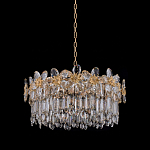 Люстра круглая с декоративными элементами в виде крупных хрустальных цветов Palace Gardens варинант исполнения - 1 | Loft Concept в Липецке