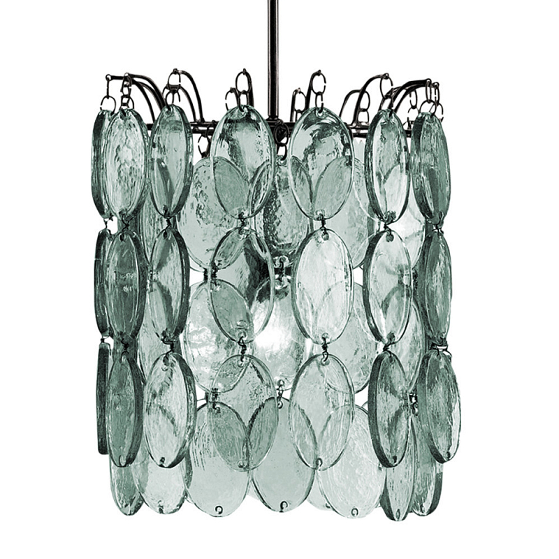 Подвесной светильник с каскадом из декоративных элементов Glass Pendant Черный Прозрачный Подвесной светильник с каскадом из декоративных элементов Glass Pendant Черный Прозрачный в Липецке | Loft Concept