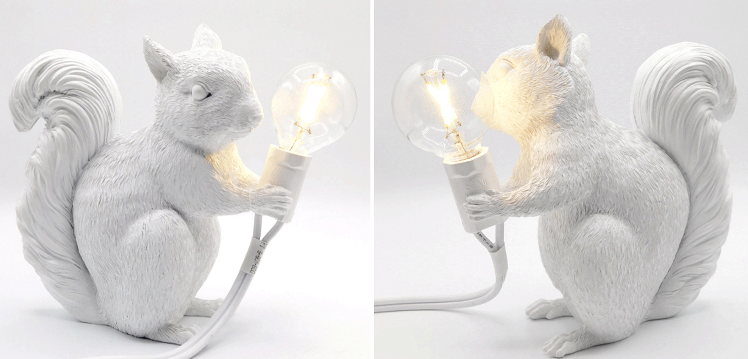 Настольная лампа белка White Squirrel Lamp - Loft-Concept в Липецке