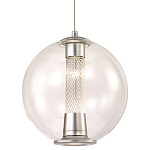 Подвесной светильник с плафоном в форме шара Inner Gleam Orb silver варинант исполнения - 7 | Loft Concept в Липецке