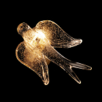 Бра с прозрачной стеклянной фигуркой птички Serip Voa варинант исполнения - 6 | Loft Concept в Липецке