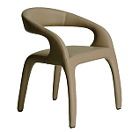 Стул обеденный бежевый из экокожи Unique Futuristic Chair варинант исполнения - 1 | Loft Concept в Липецке