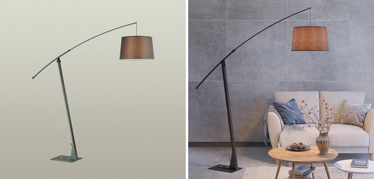 Торшер Floor Lamp Colin black Торшер Floor Lamp Colin black - Loft-Concept в Липецке