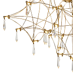 Потолочный светильник с тонкой металлической конструкцией цвета золото Quasar варинант исполнения - 3 | Loft Concept в Липецке