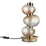 Настольная лампа с 3-мя рифлеными стеклянными шарами Marcelh Light варинант исполнения - 1 | Loft Concept в Липецке