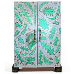 Премиальный Шкаф Defoliation двухстворчатый роспись зеленые листья  варинант исполнения - 2 | Loft Concept в Липецке