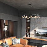 Люстра круглая с трубчатыми лампочками Vanguard Circle варинант исполнения - 4 | Loft Concept в Липецке