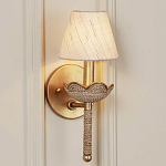 Бра из кованого железа с отделкой плетеной веревкой и сусальным золотом Parisian Style варинант исполнения - 5 | Loft Concept в Липецке