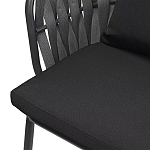 Стул мягкий с декором в виде плетеных лент на спинке и подлокотниках Semicircular Chair Decorated with Ribbons варинант исполнения - 11 | Loft Concept в Липецке