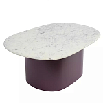 Журнальный столик овальный с мраморной столешницей Decor Showcase варинант исполнения - 1 | Loft Concept в Липецке