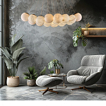 Люстра подвесная круглая с сферическими плафонами из натурального камня Glowing Spheres варинант исполнения - 8 | Loft Concept в Липецке